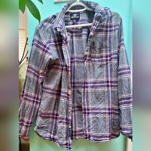 Threadbare - Cozy Grey Plaid Button-up